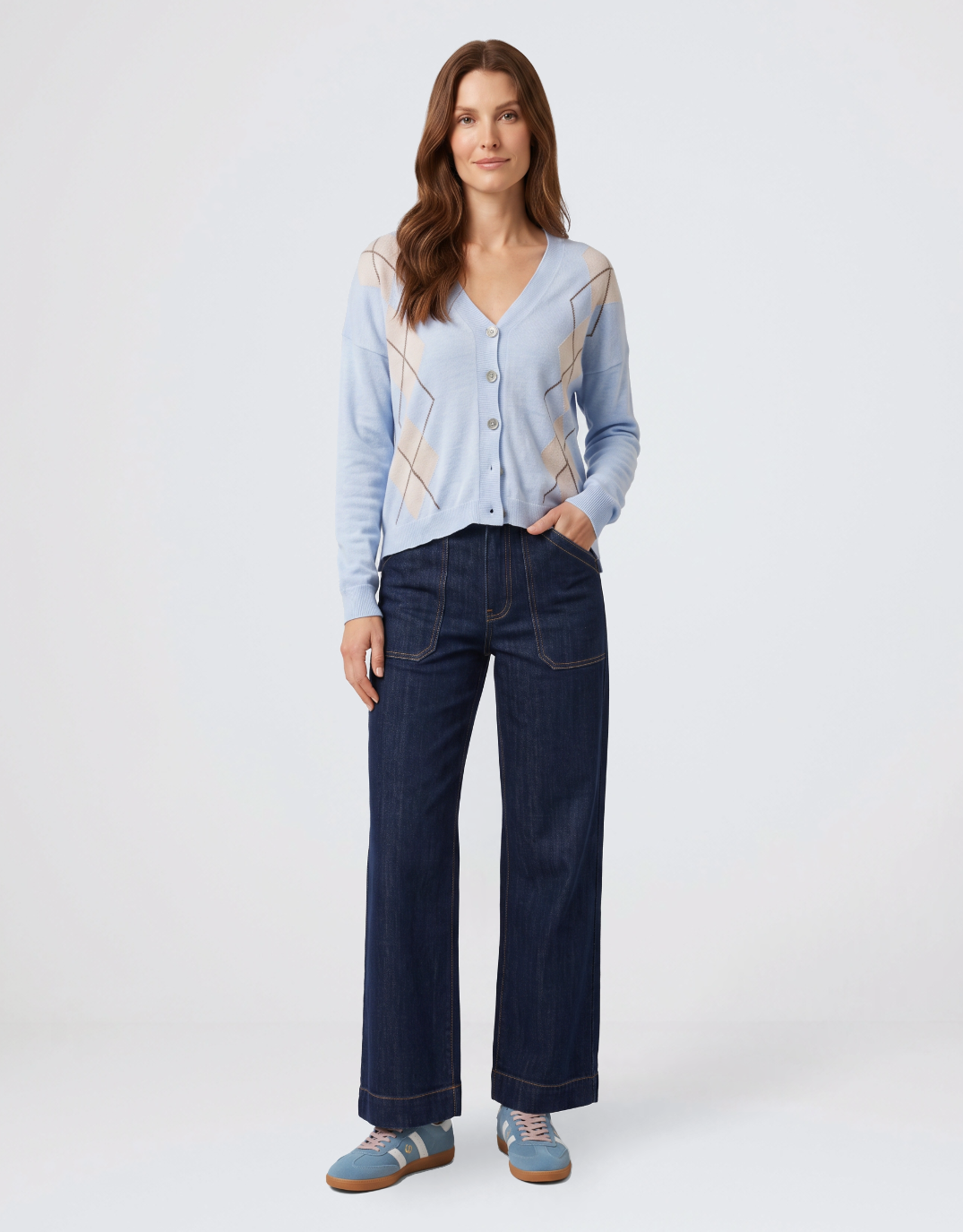 Italian Star Driver Cardi (Blue)
