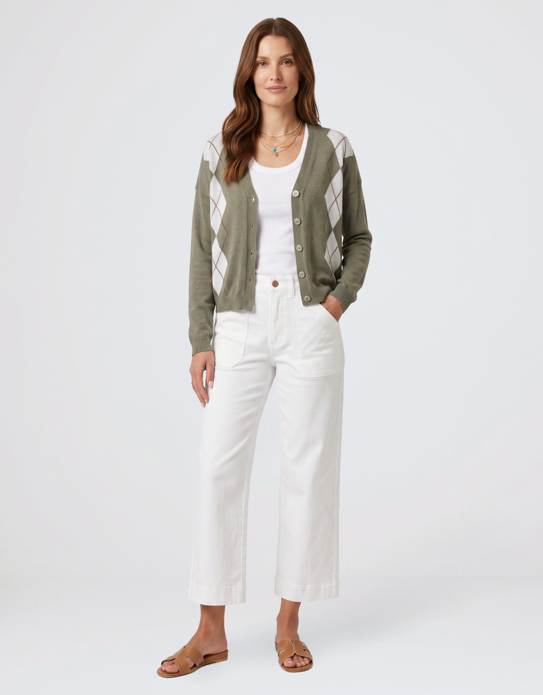 Italian Star Driver Cardi (Khaki)