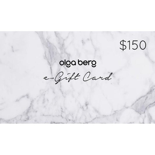 Image of Gift Cards. Productname: $150 e-Gift Card in Card colour by brand - Olga Berg