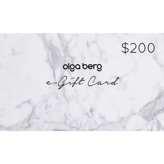 Image of Gift Cards. Productname: $200 e-Gift Card in Card colour by brand - Olga Berg