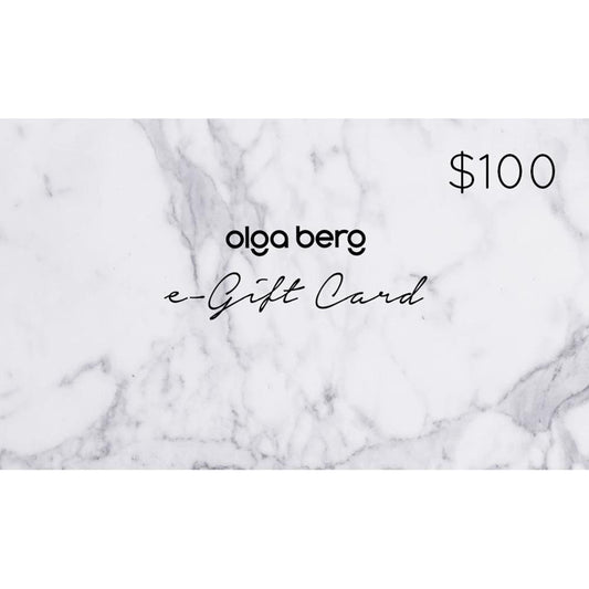 Image of Gift Cards. Productname: $100 e-Gift Card in Card colour by brand - Olga Berg
