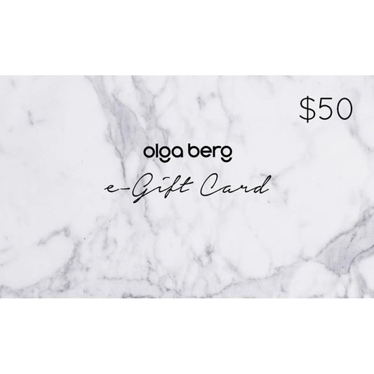 Image of Gift Cards. Productname: $50 e-Gift Card in Card colour by brand - Olga Berg