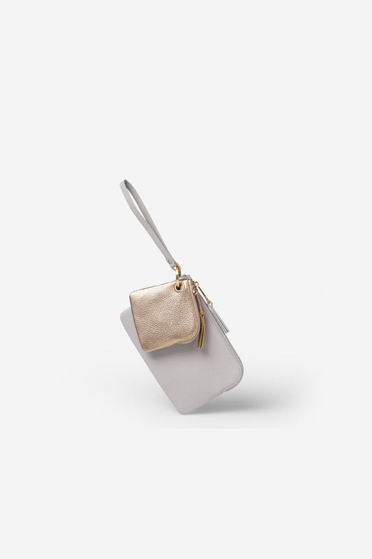 KINNON EADIE CLUTCH DOVE /GOLD (Grey)