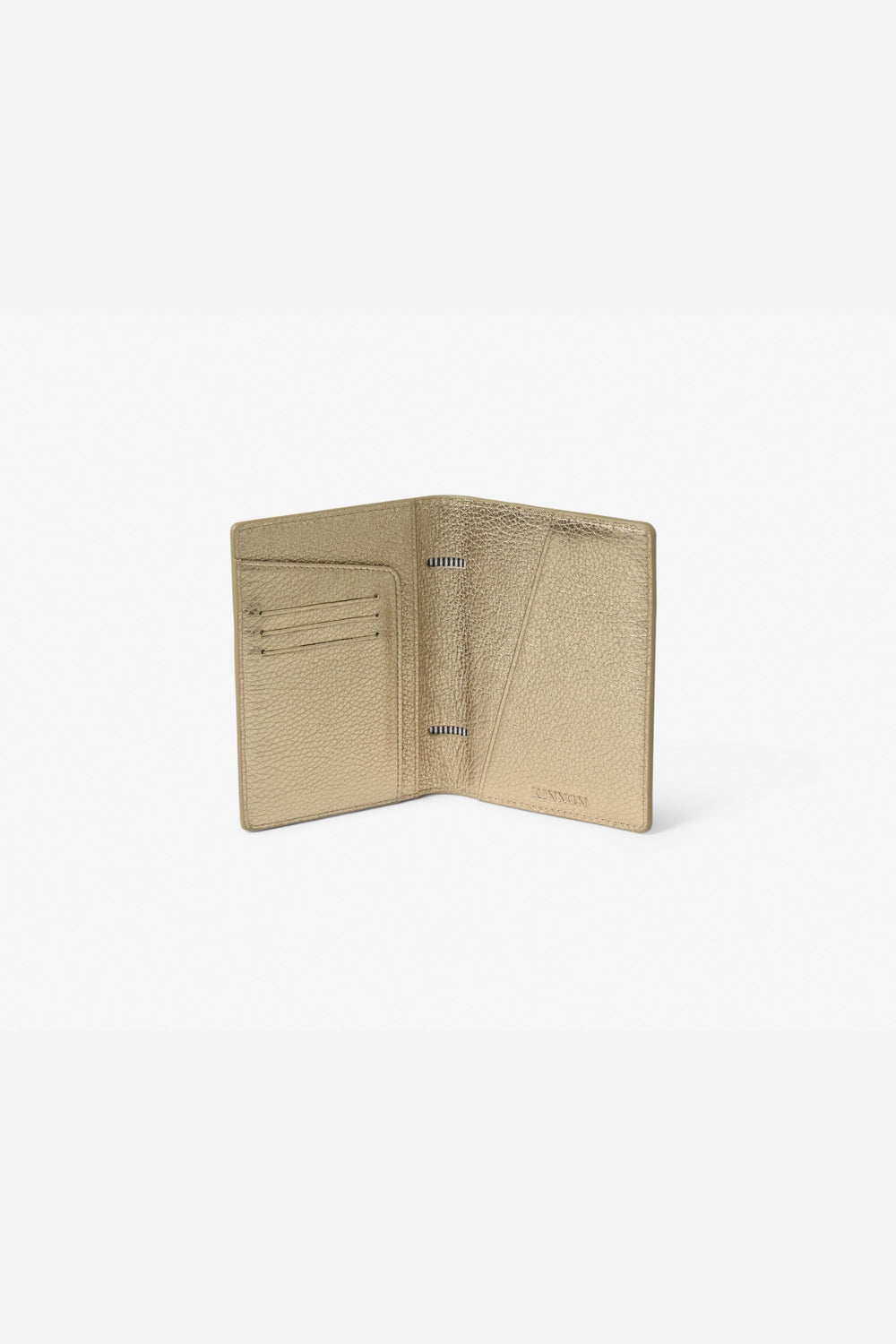 Image of Badge & Pass Holders. Product name - EARLE PASSPORT HOLDER GOLD in Gold colour by brand - KINNON