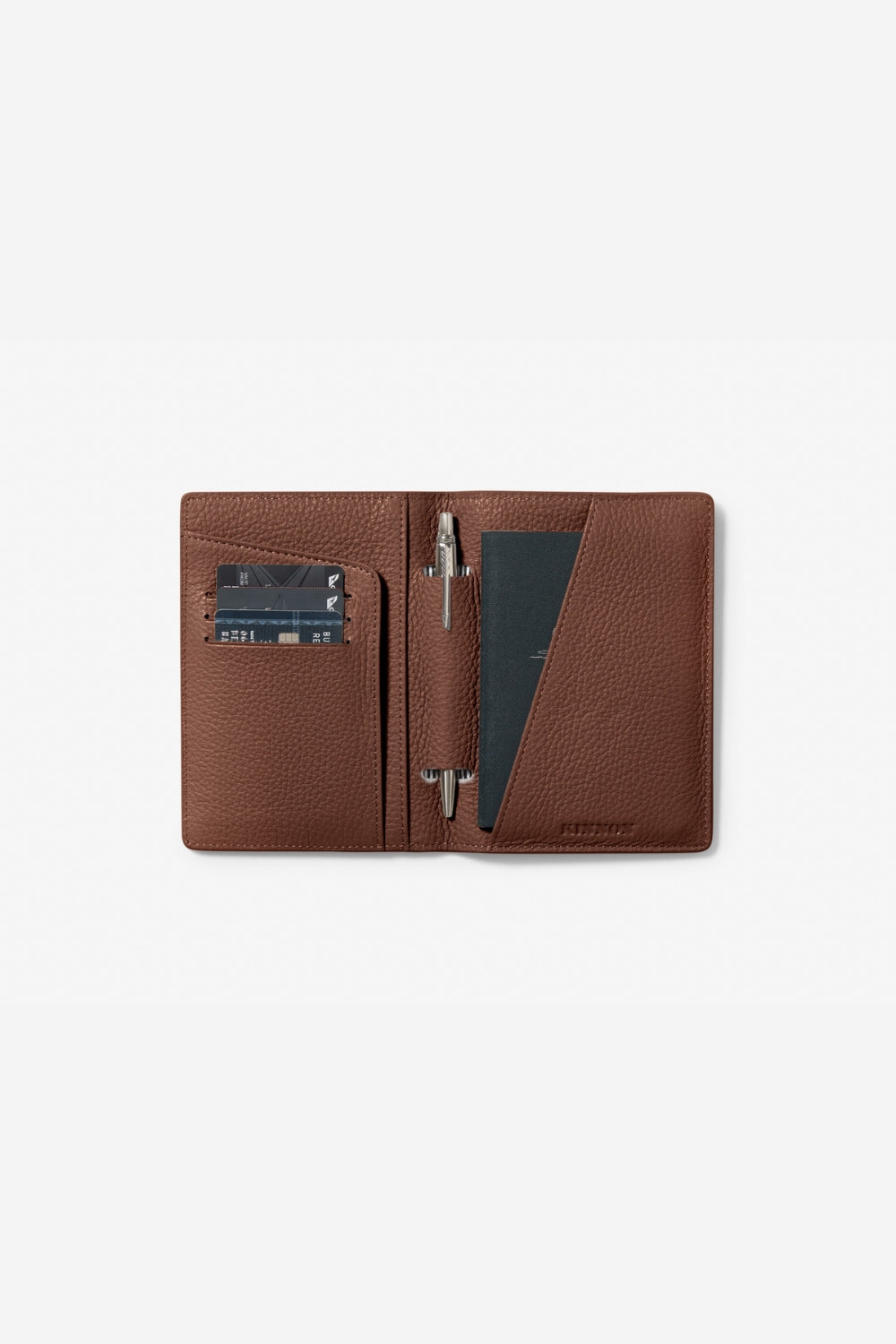 Image of Badge & Pass Holders. Product name - EARLE PASSPORT HOLDER CHESTNUT in Chestnut colour by brand - KINNON