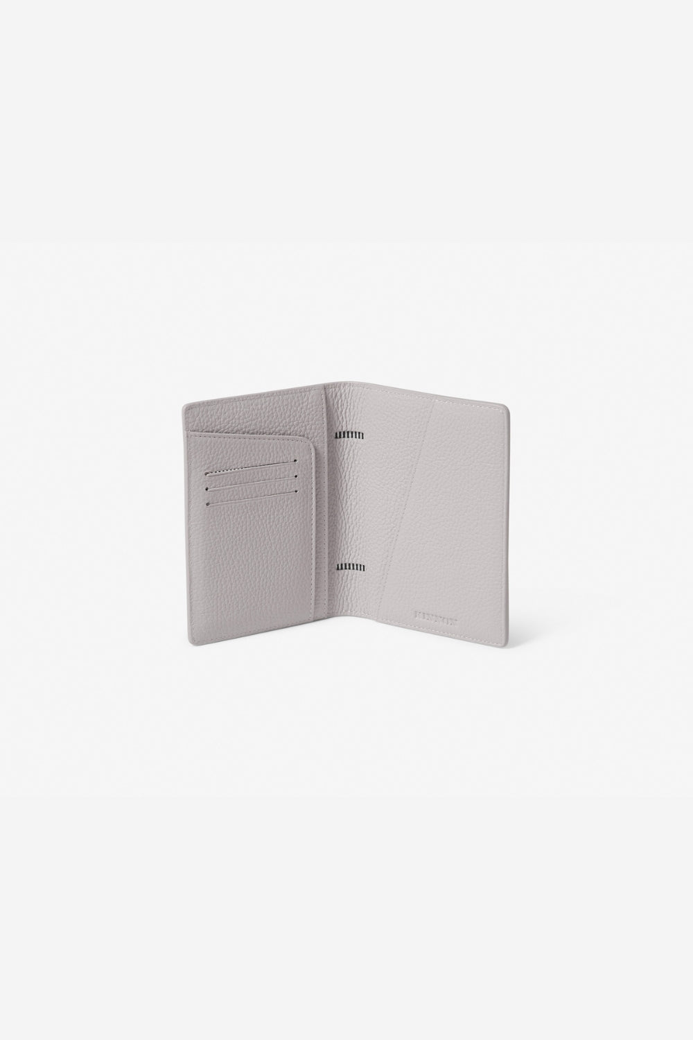 Image of Badge & Pass Holders. Product name - EARLE PASSPORT HOLDER DOVE GREY in Grey colour by brand - KINNON