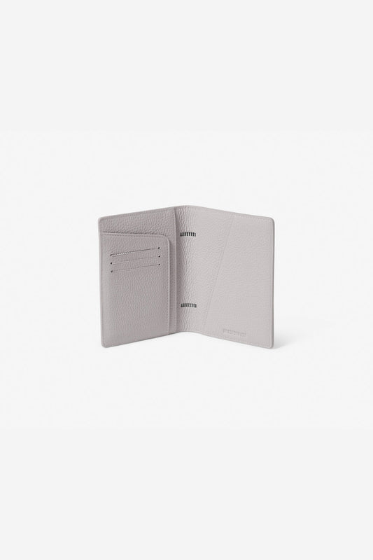 Image of Badge & Pass Holders. Product name - EARLE PASSPORT HOLDER DOVE GREY in Grey colour by brand - KINNON