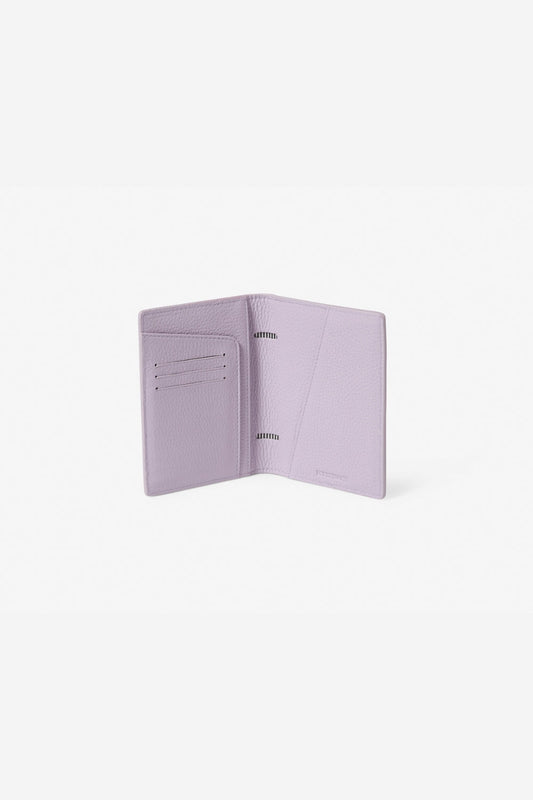 Image of Badge & Pass Holders. Product name - EARLE PASSPORT HOLDER LILAC in Lilac colour by brand - KINNON