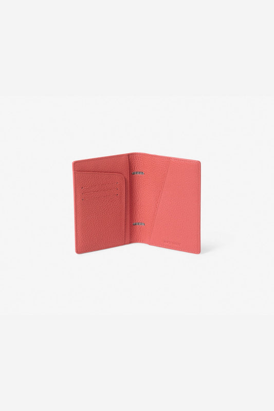 Image of Badge & Pass Holders. Product name - EARLE PASSPORT HOLDER MELON in Melon colour by brand - KINNON