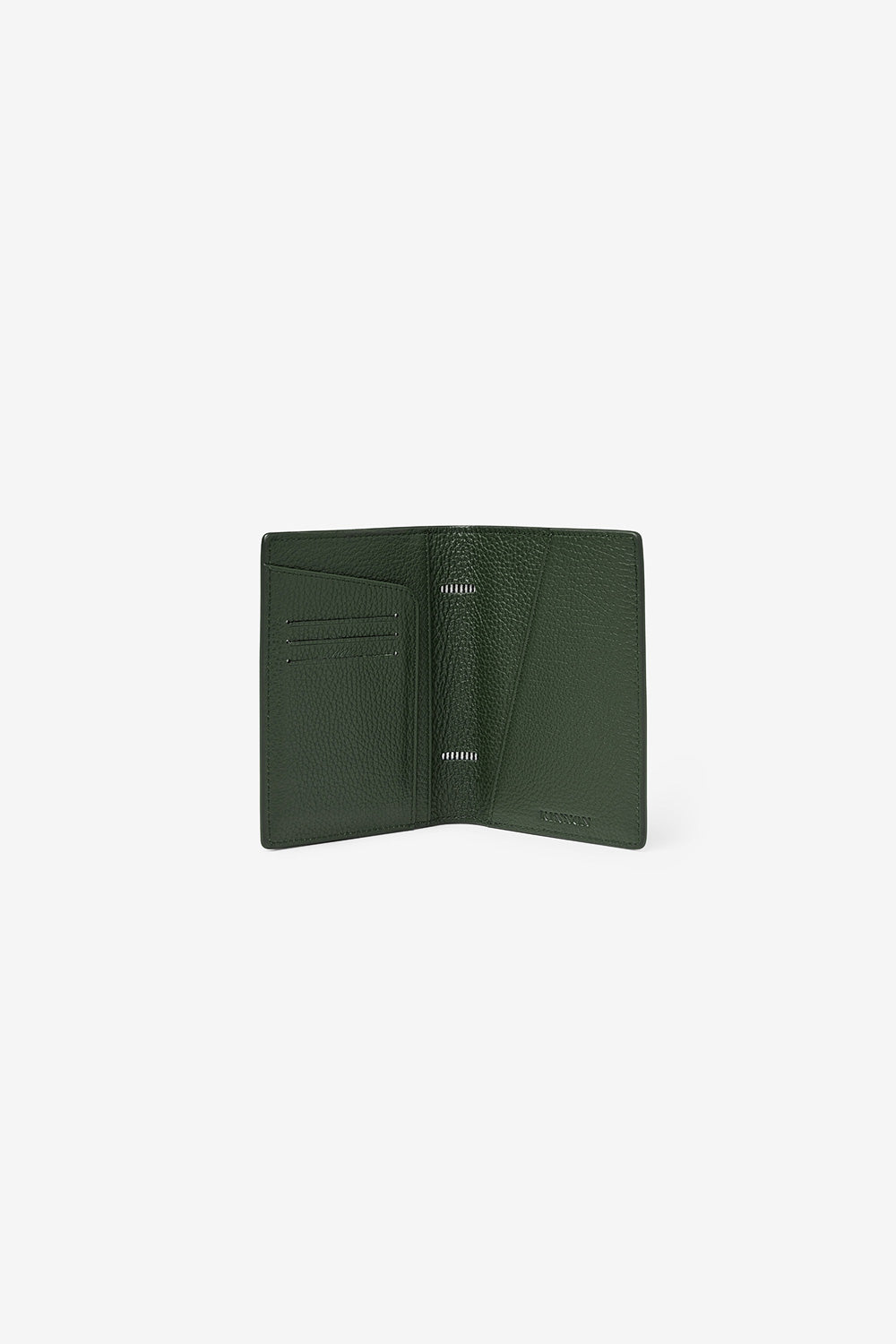 Image of Badge & Pass Holders. Product name - EARLE PASSPORT HOLDER OLIVE GREEN in Olive Green colour by brand - KINNON