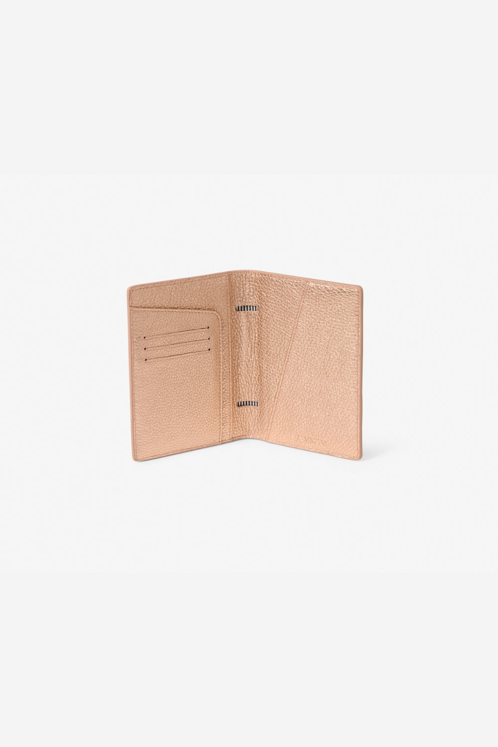 Image of Badge & Pass Holders. Product name - EARLE PASSPORT HOLDER ROSE GOLD in Gold colour by brand - KINNON