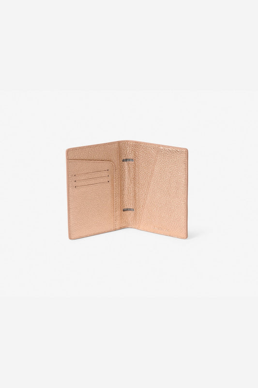 Image of Badge & Pass Holders. Product name - EARLE PASSPORT HOLDER ROSE GOLD in Gold colour by brand - KINNON