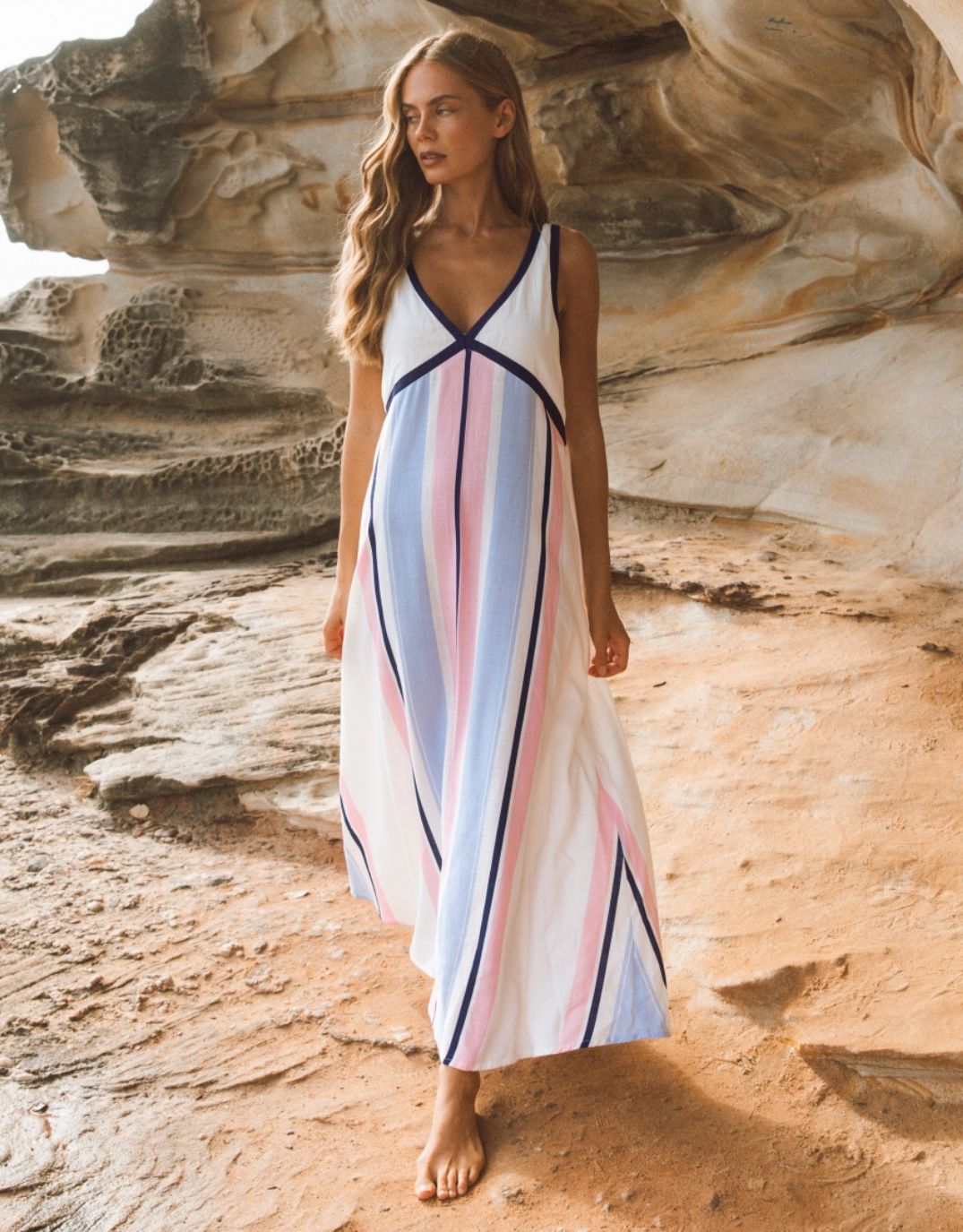 Image of Dresses. Productname: Clarabelle Maxi Dress - in Multi colour by brand - Ebby and I