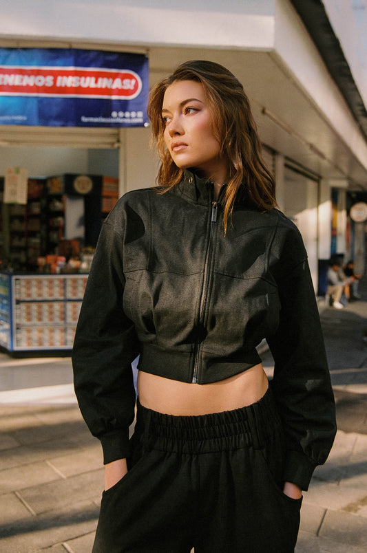 Image of Coats & Jackets. Product name - Eddy Zip Through in Graphite colour by brand - With Jéan