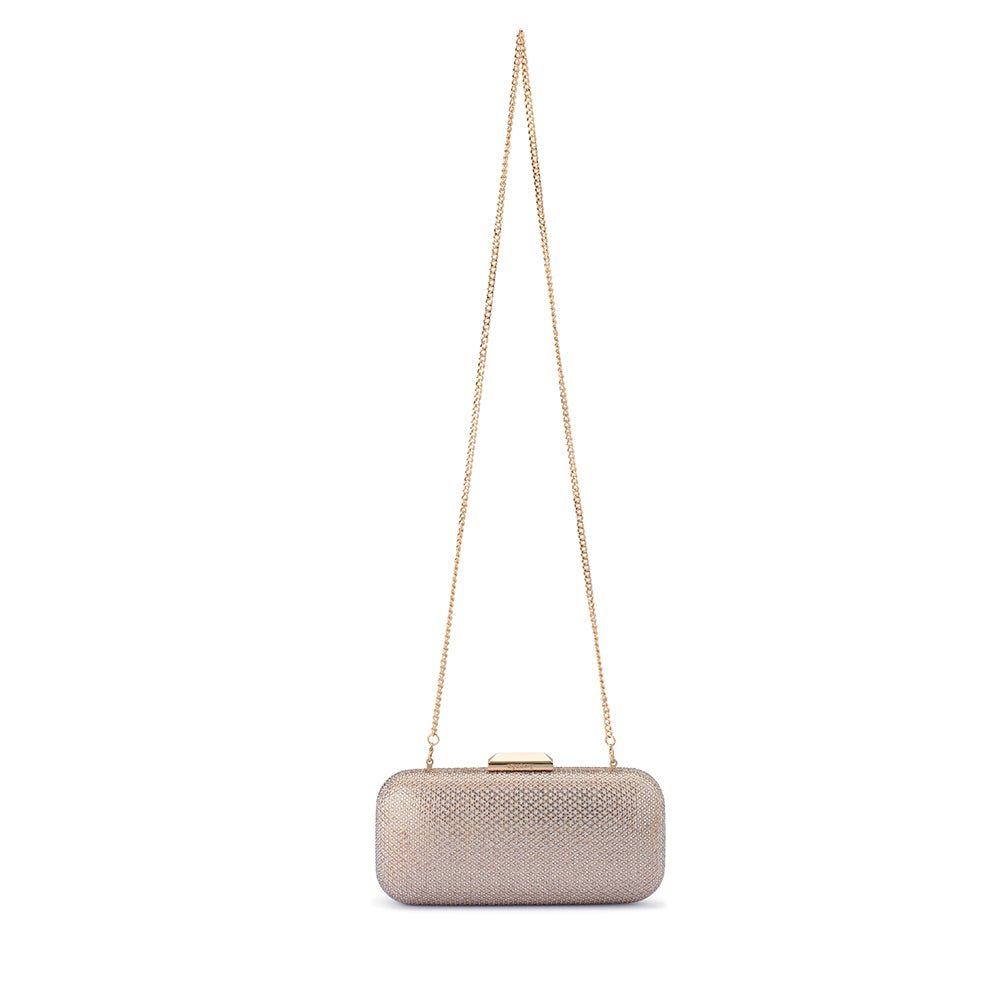 Olga Berg EDIE Crystal Clutch (Champagne)