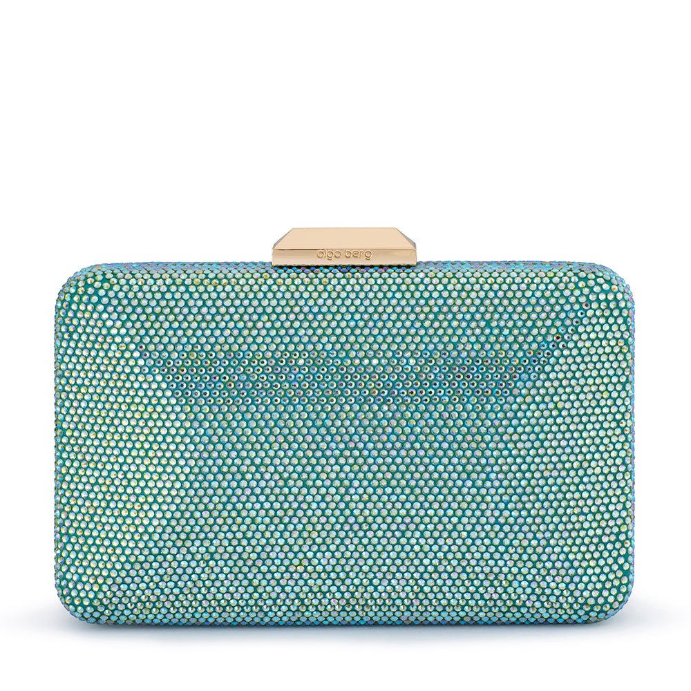 Olga Berg EDITH Iridescent Clutch (Green)