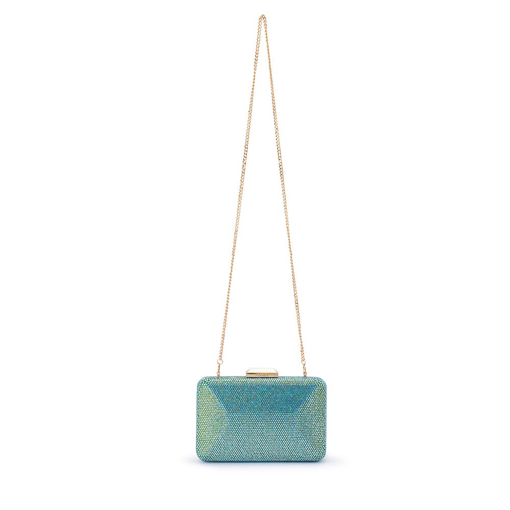 Olga Berg EDITH Iridescent Clutch (Green)