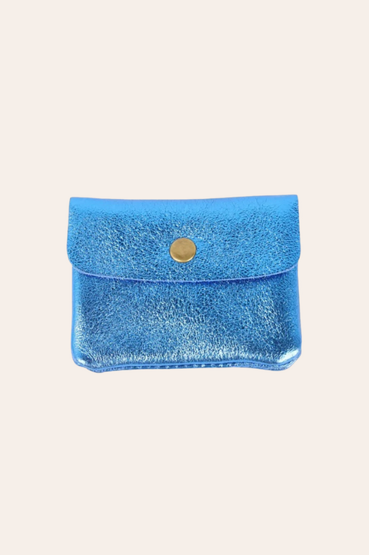 Image of Coin Purses. Productname: Coin Purse | Metallic Electric Blue in Blue colour by brand - Kabana