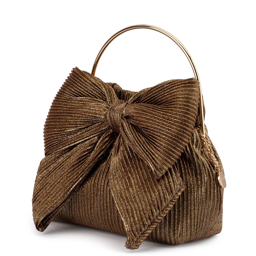 Olga Berg ELISE Pleated Top Handle (Bronze)