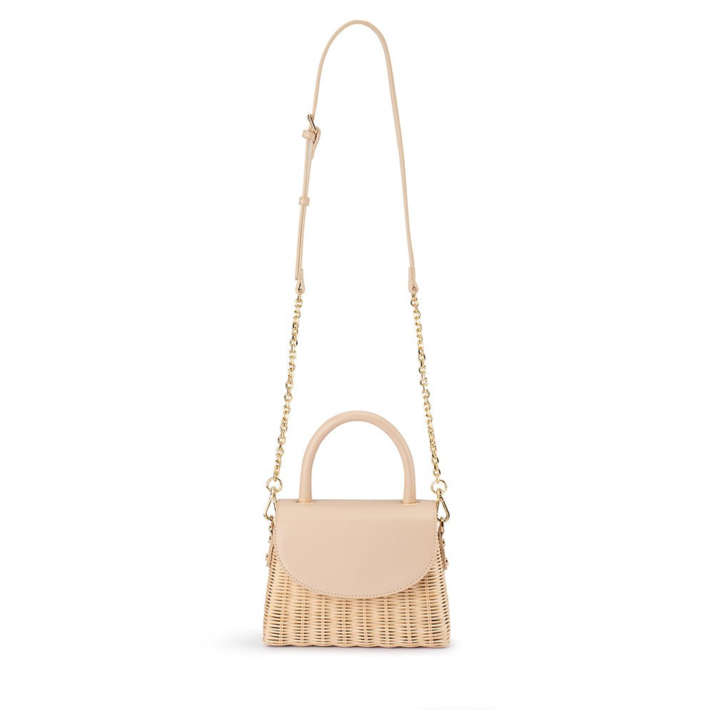 Olga Berg ELLE Wicker Top Handle (Natural)