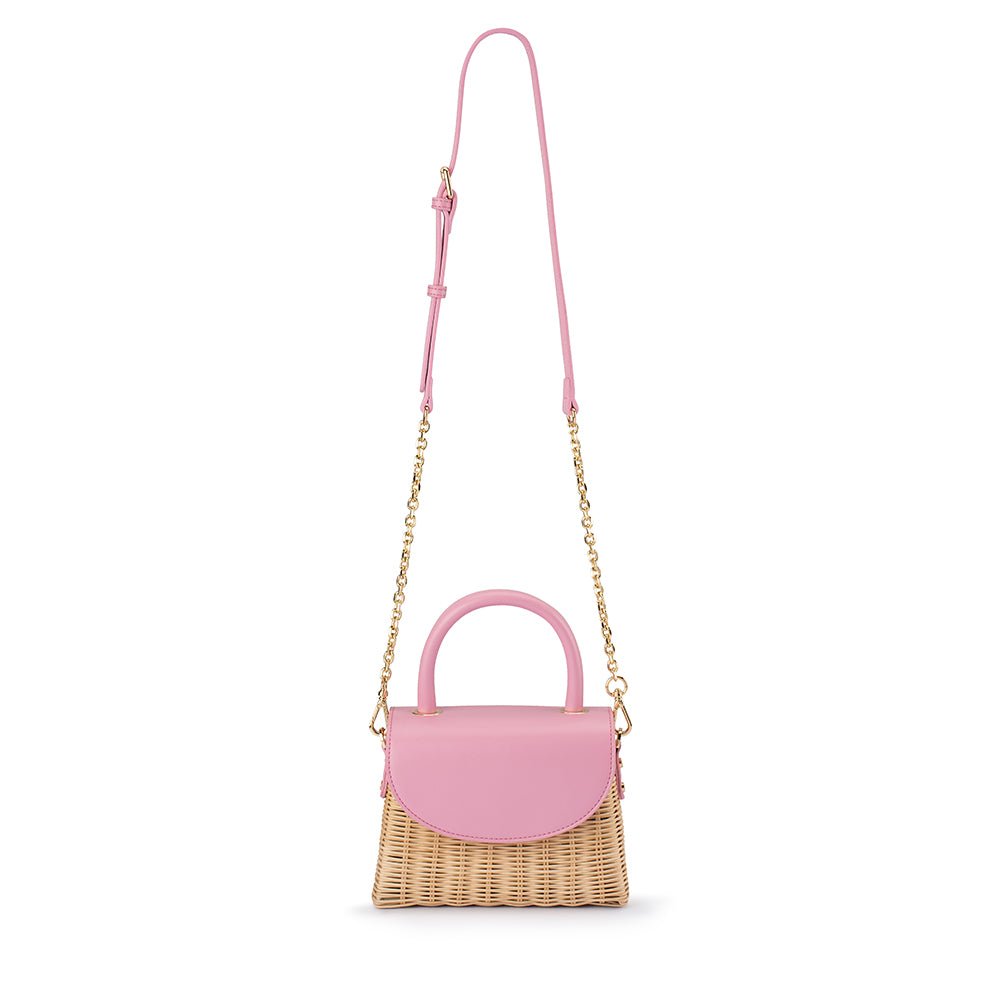 Olga Berg ELLE Wicker Top Handle (Pink)