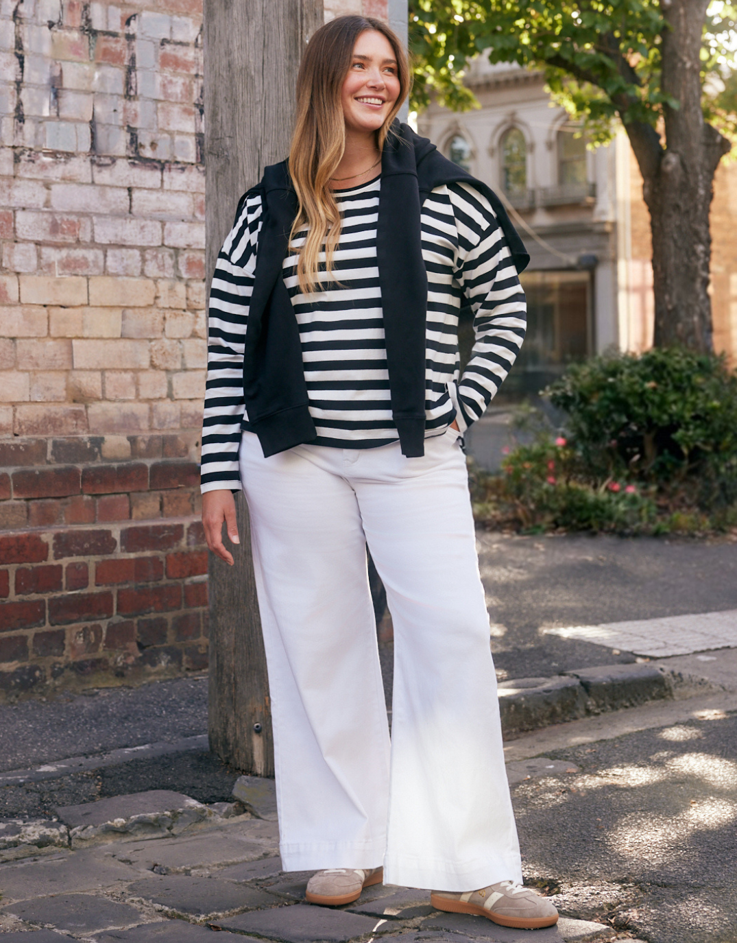 Image of Jeans. Product name - Ellery Stretch Straight Leg Jeans White in White colour by brand - Country Denim