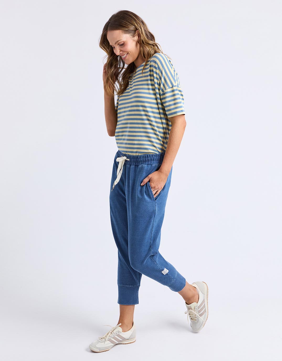 Elm 3/4 Brunch Pant (Blue Denim Look)