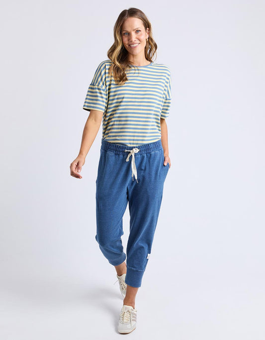 3/4 Brunch Pant - (Blue Denim Look)