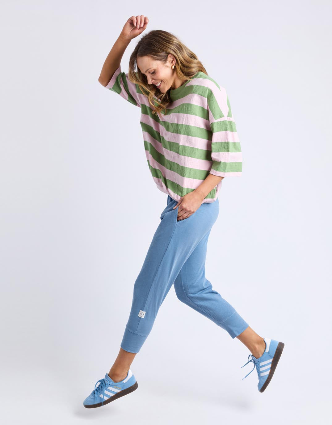 3/4 Brunch Pant - (Blue Shadow)