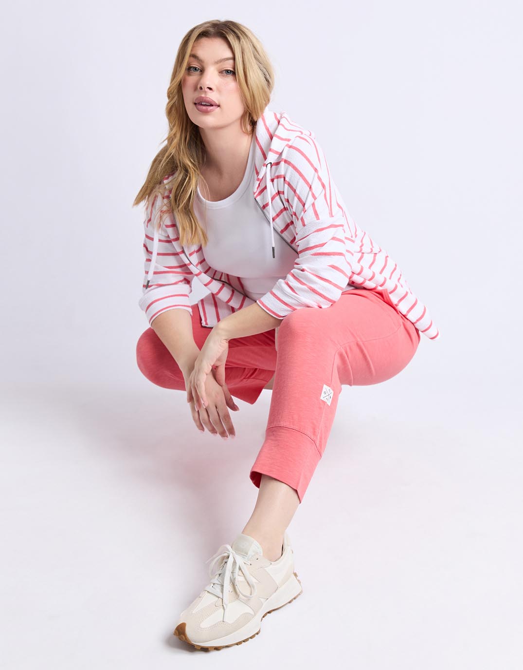 3/4 Brunch Pant - (Sugar Coral)