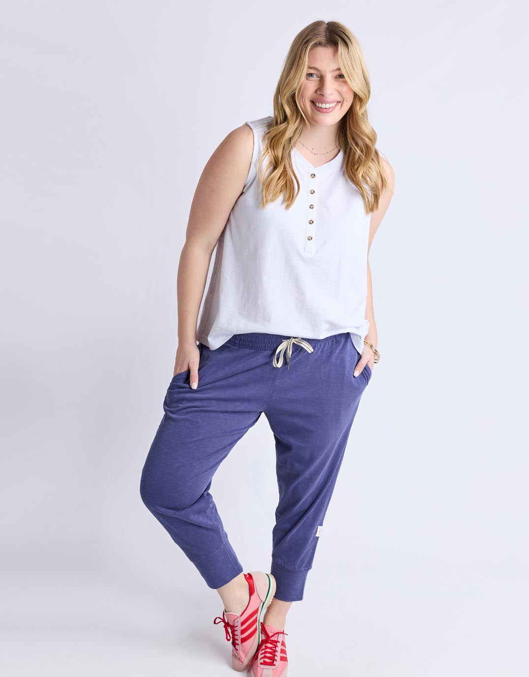 3/4 Brunch Pant - (Vintage Blue)