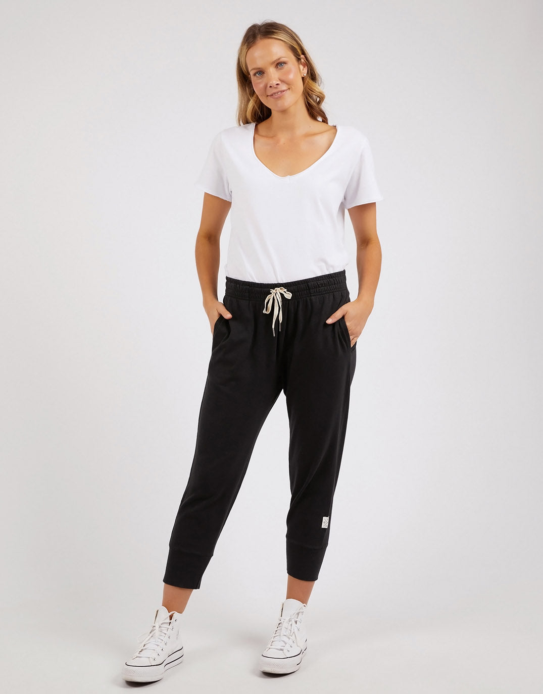 Elm 3/4 Brunch Pants (Black)