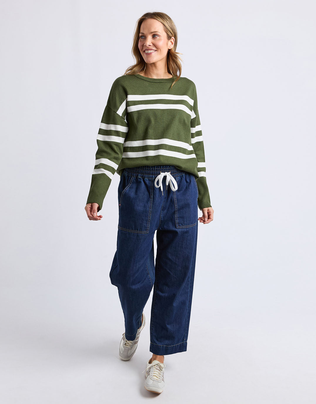 Elm Allison Crew (Deep Depths Stripe)