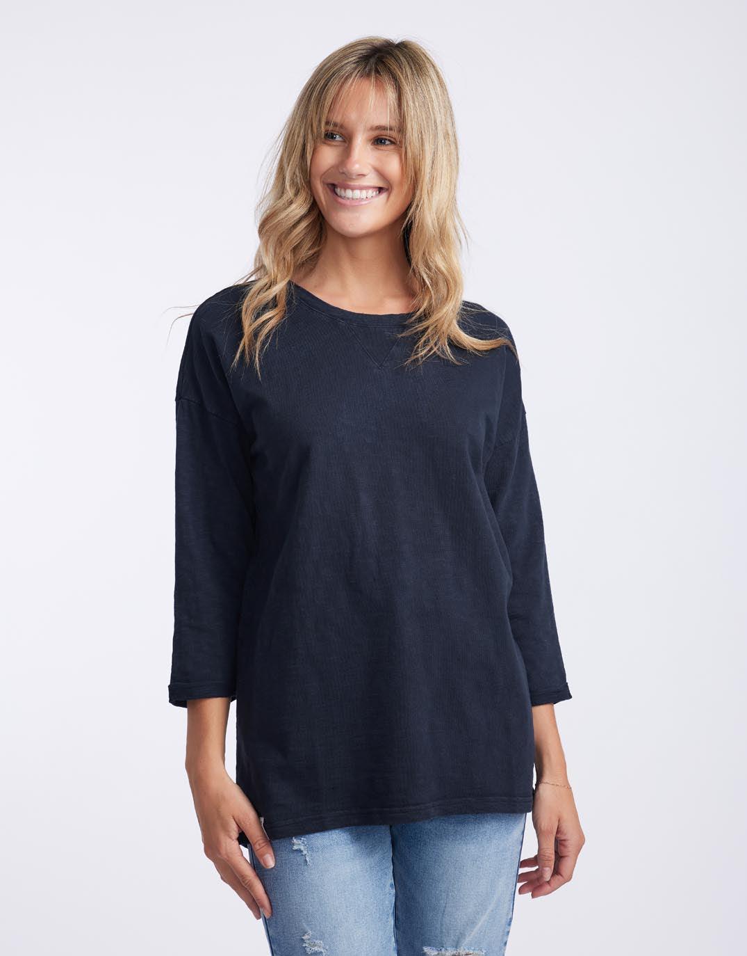 Elm Annie Lightweight Top (Navy)