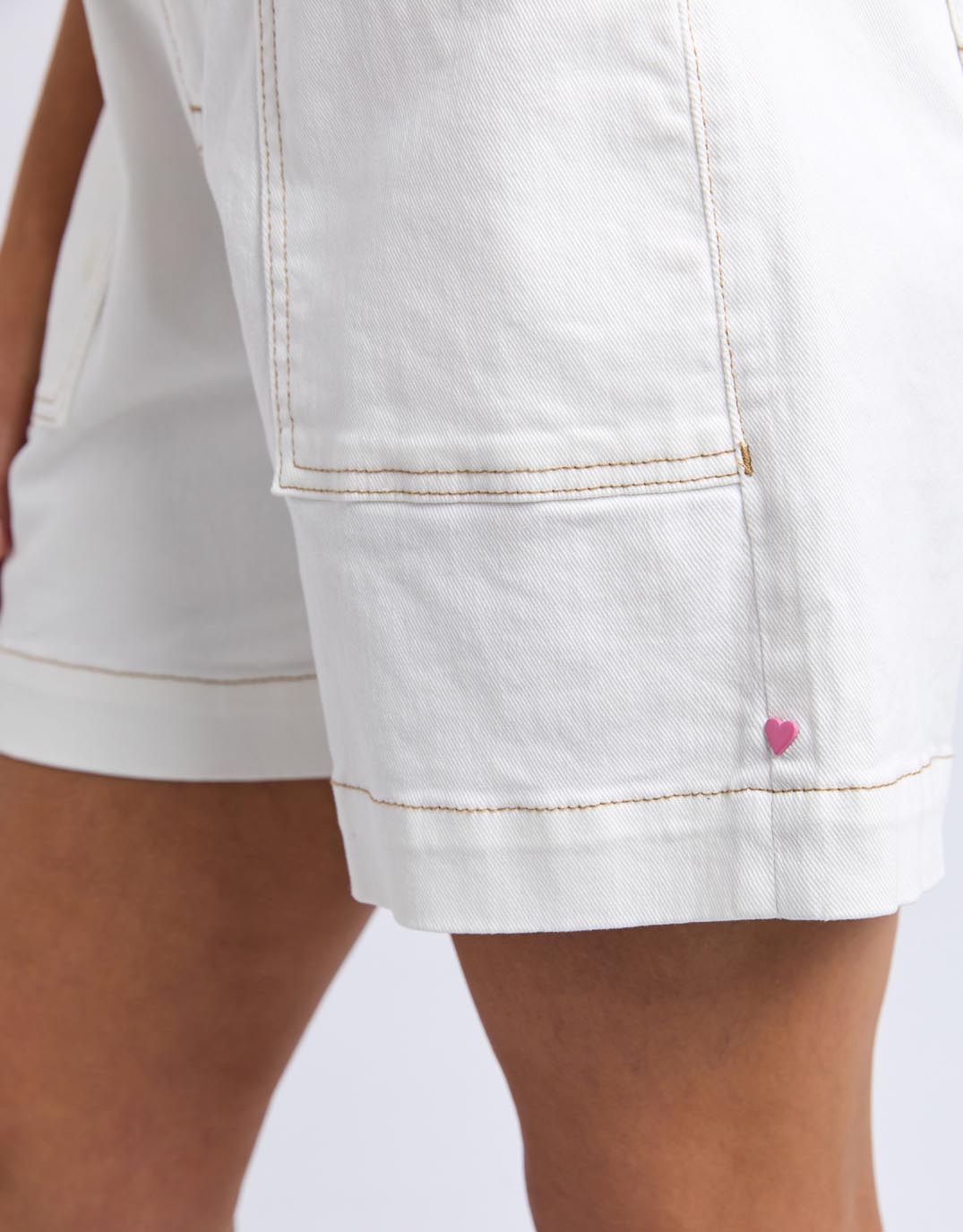Elm Atlas Denim Short (Vintage White)