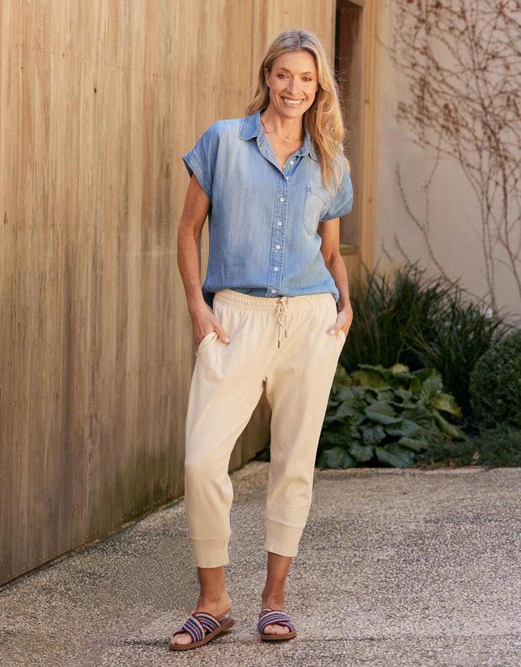 Elm 3/4 Brunch Pants (Natural)