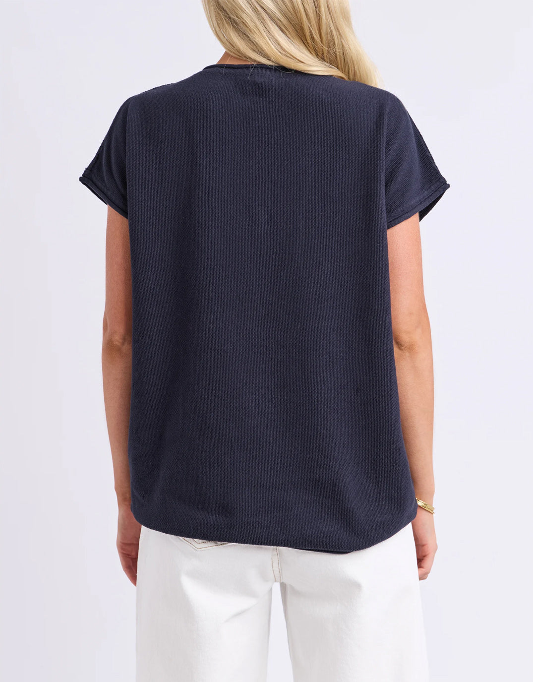 Elm Coral Dust Waffle Knit (Navy)