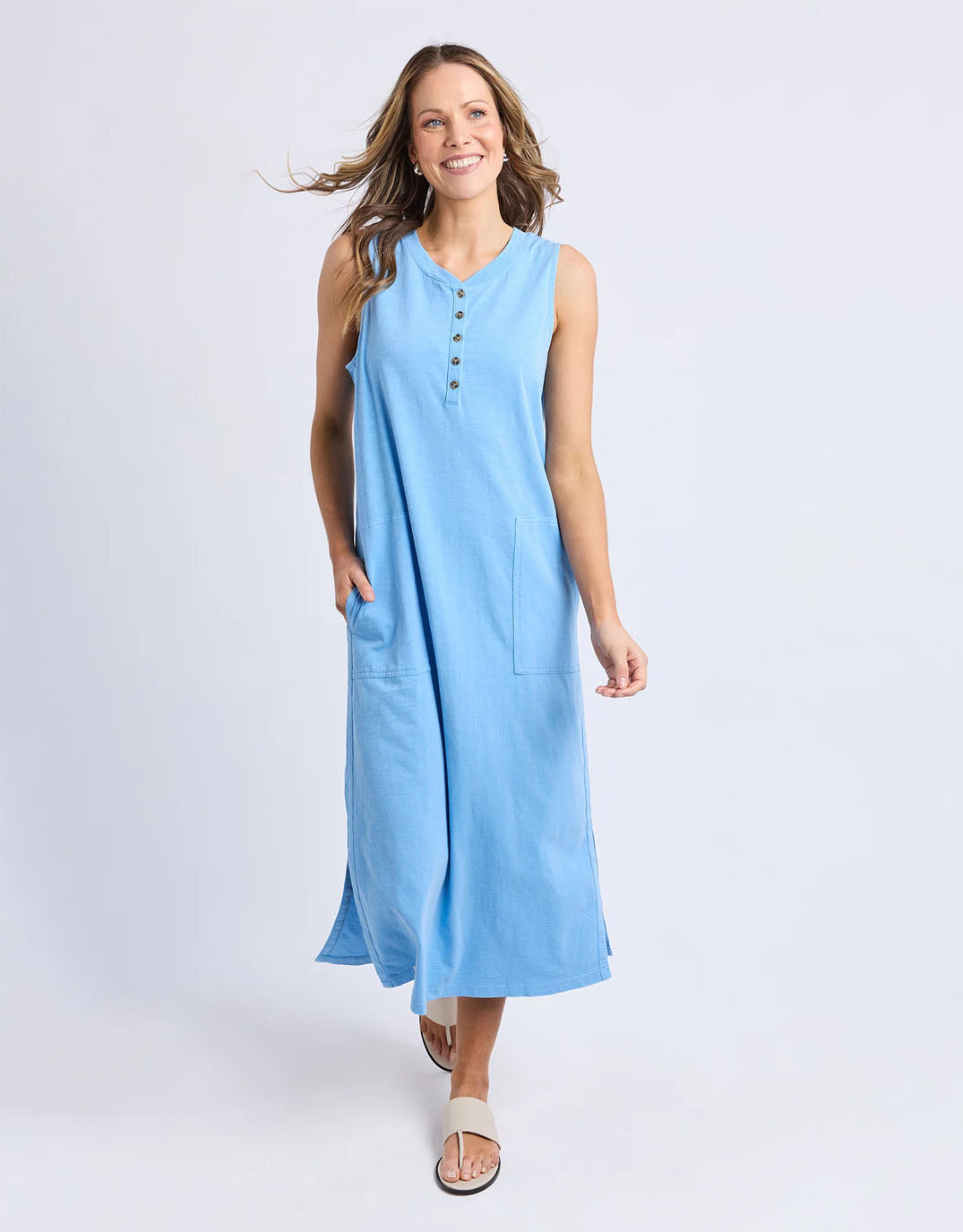 Image of Dresses. Productname: Elysian Dress - in Azure Blue colour by brand - Elm