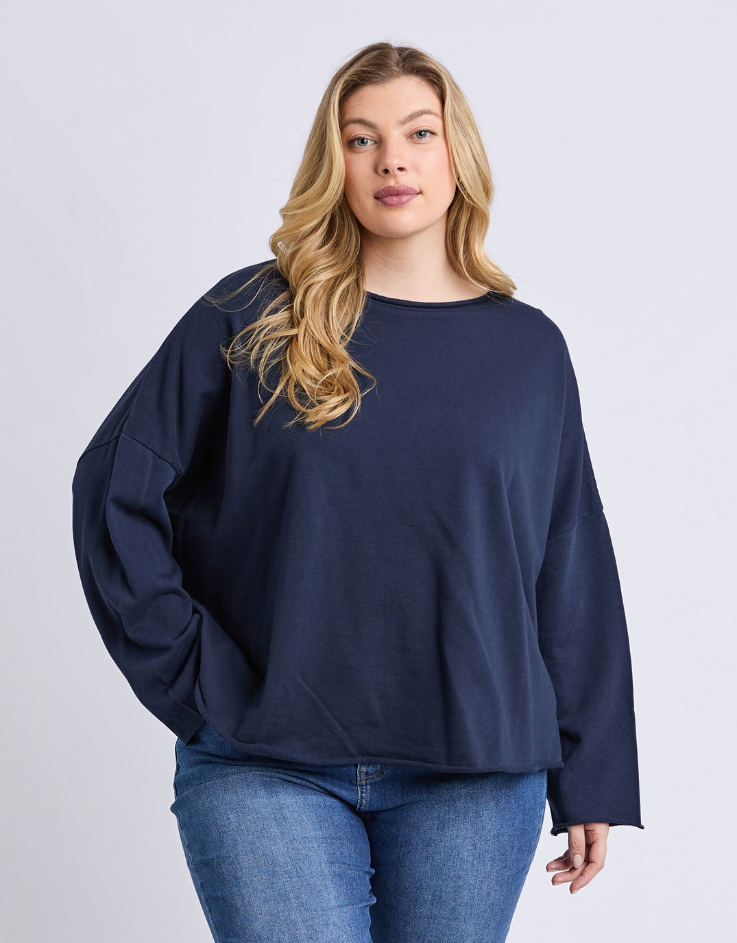 Elm Gab Long Sleeve Sweat (Dark Sapphire)