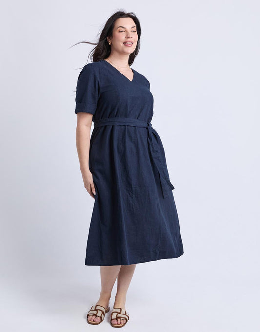Lily Midi Dress - (Dark Sapphire)
