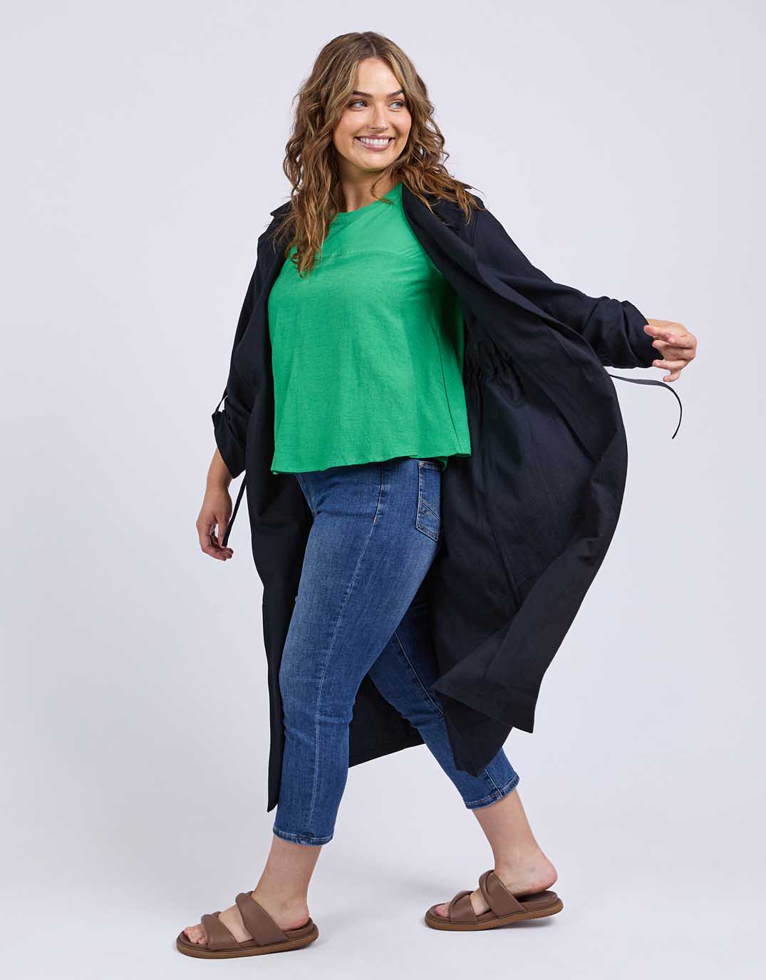 Elm Linen Trench (Dark Sapphire)