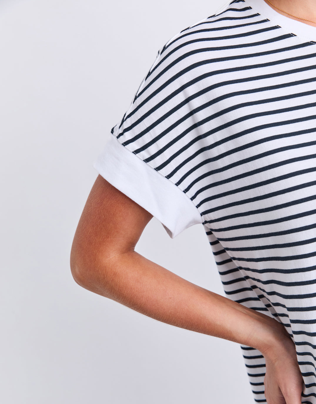 Elm Maggie Stripe Dress (White)