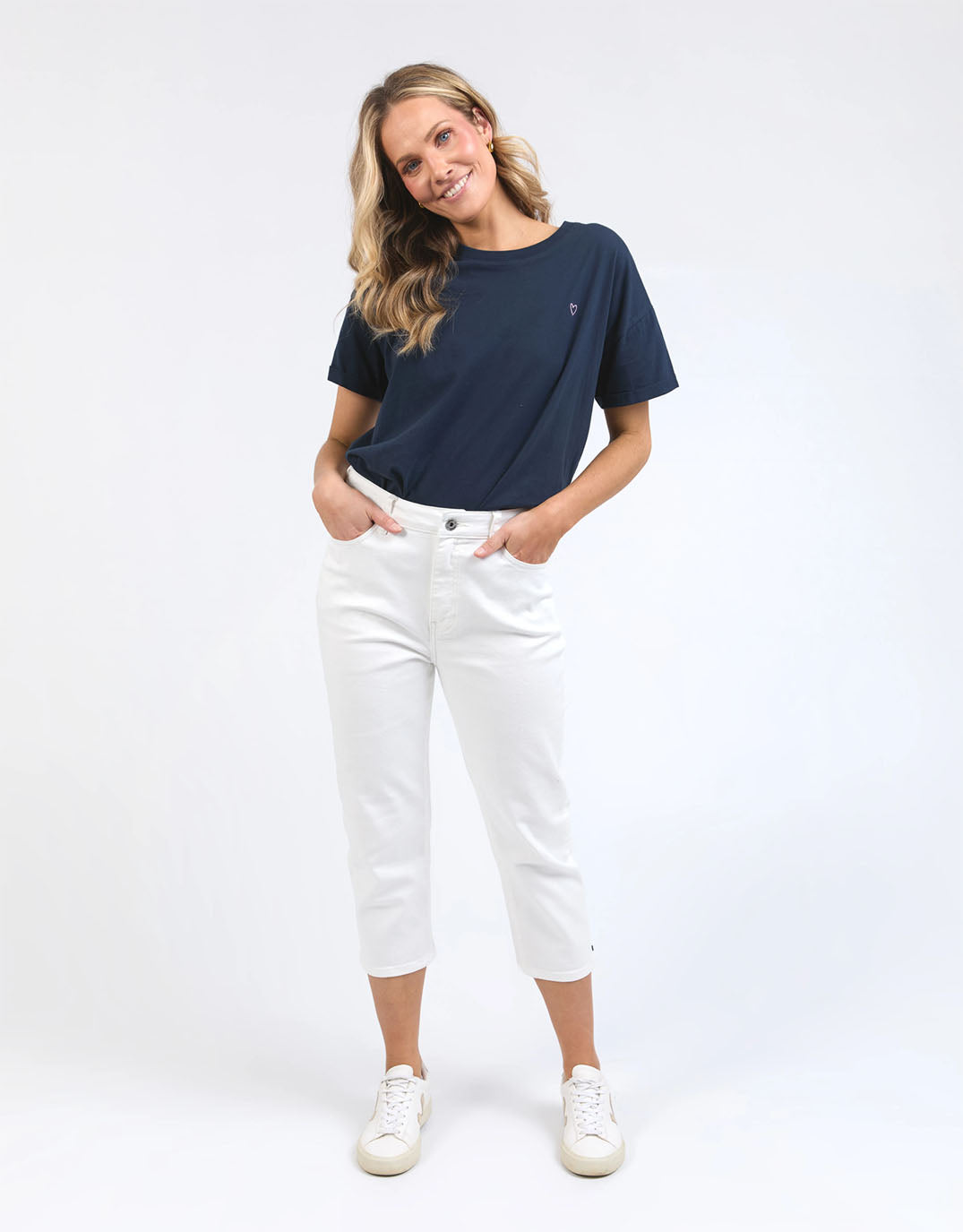 Elm Mollie Capri Jean (White)