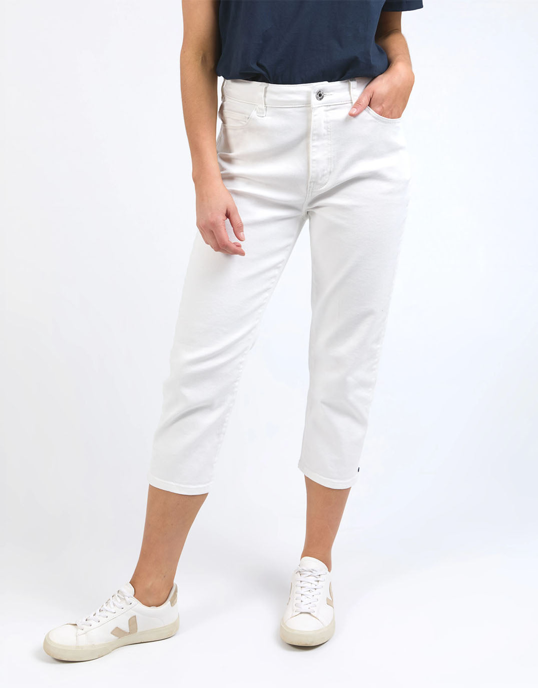 Elm Mollie Capri Jean (White)