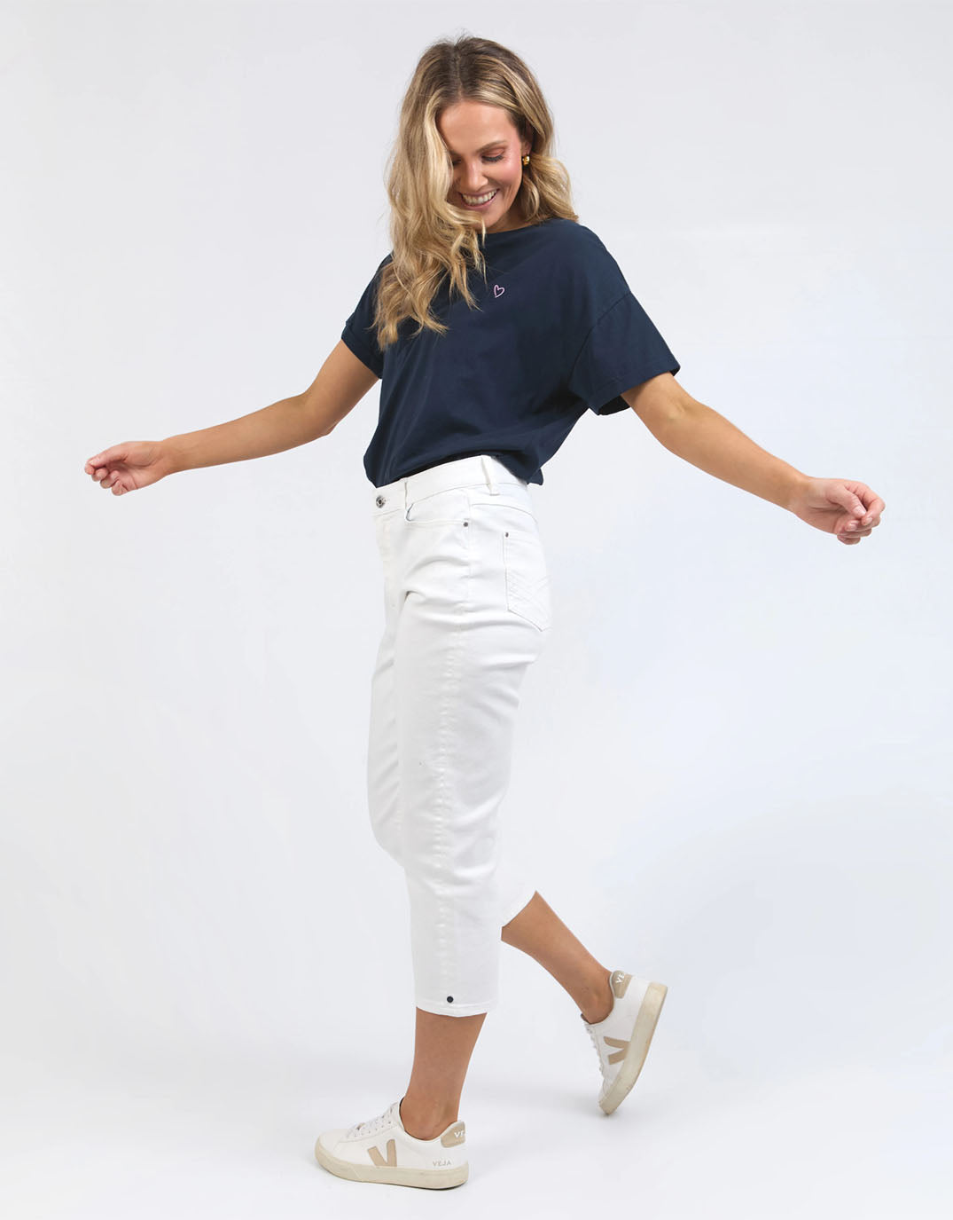 Elm Mollie Capri Jean (White)