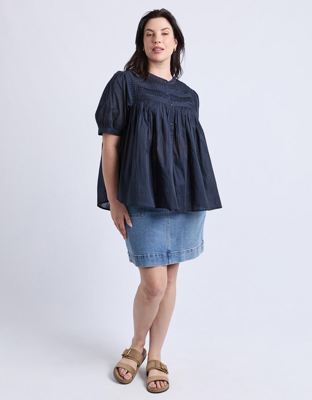 Elm Monty Short Sleeve Shirt (Navy)