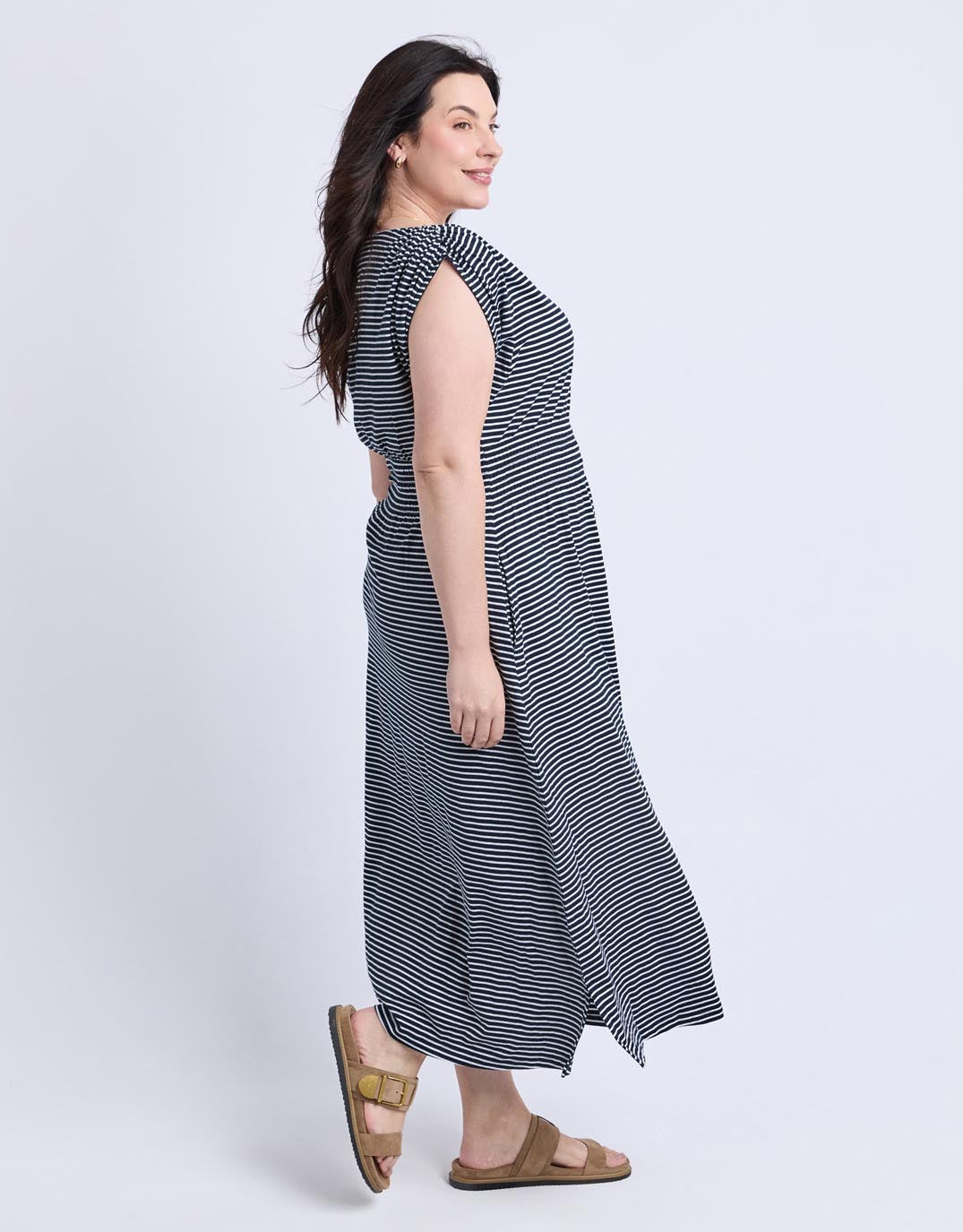 Elm Nelle Dress (Navy & White Stripe)