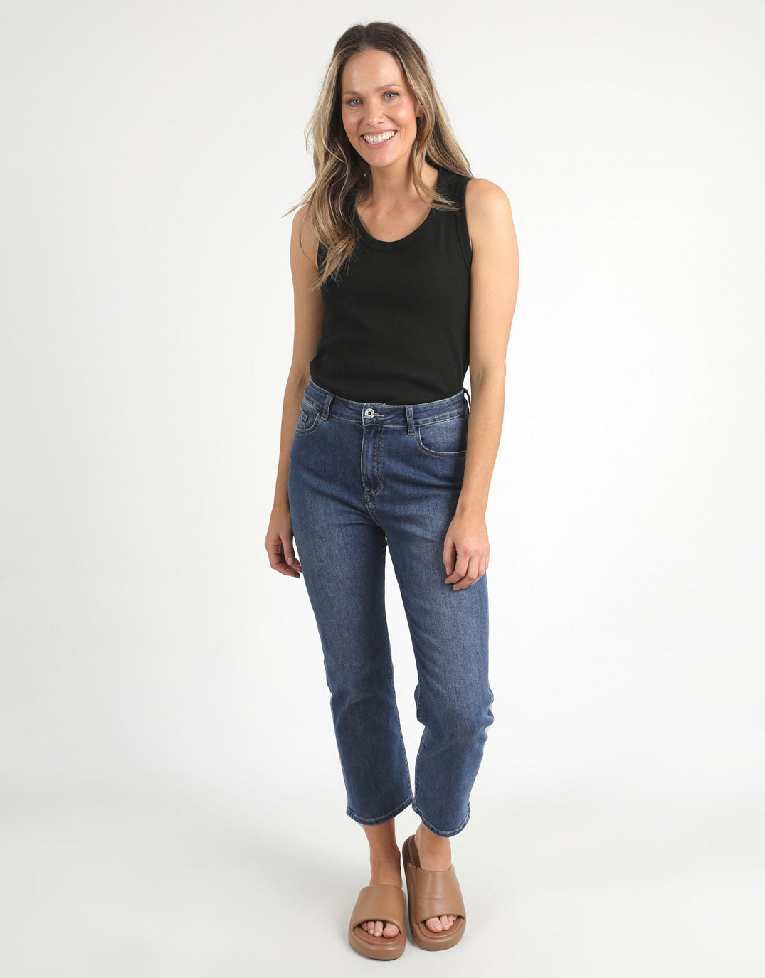 Elm Rib Crew Tank (Black)