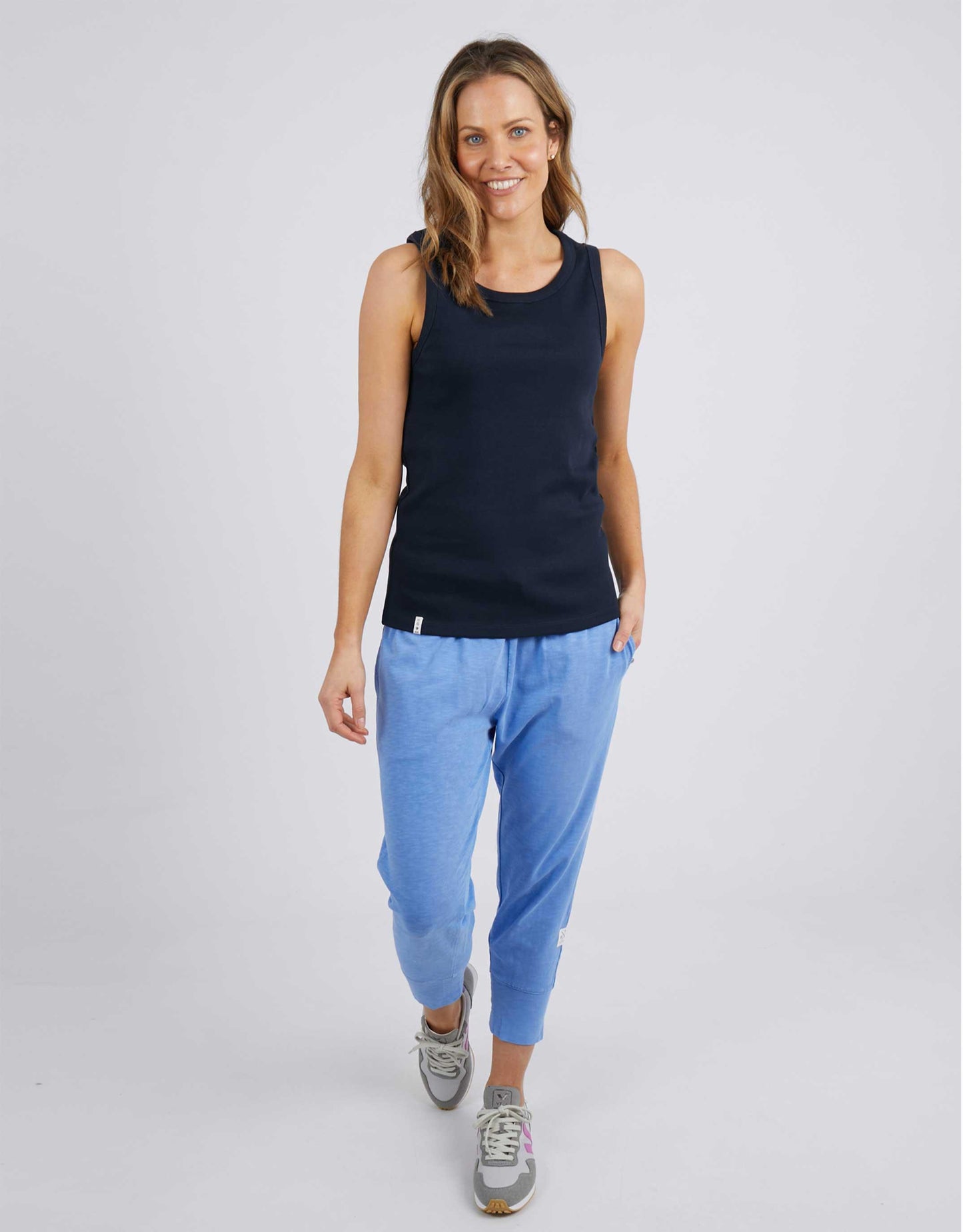 Elm Rib Crew Tank (Dark Sapphire)