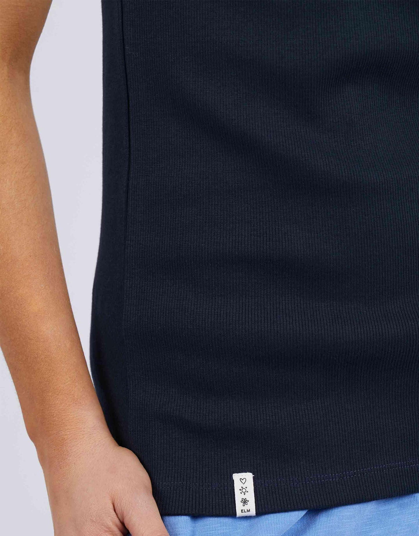 Elm Rib Crew Tank (Dark Sapphire)